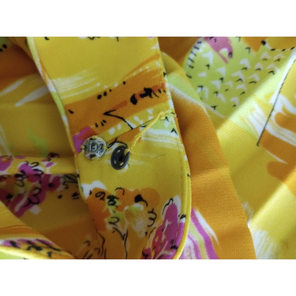 danny nicole dress Sheath Pleated Flowy Beach Scene Print Colorful 10P - Picture 5 of 10